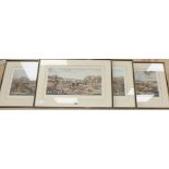 Sutherland after Alken, set of four colour prints, Hunting scenes, 20 x 40cm