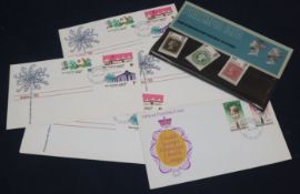 An Acme postage album Victoria to Elizabeth II assorted world covers and loose stamps