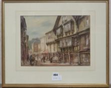 Walter Henry Sweet (1889-1949) watercolour, The Butter Walk, Dartmouth, Devon, signed, 25 x 35cm