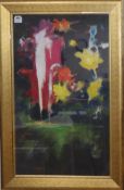 Norman Kirkham, oil on canvas, Fireworks, signed, 86 x 50cm