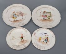 Four Royal Doulton Nursery plates