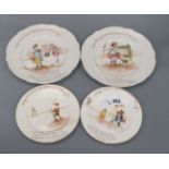 Four Royal Doulton Nursery plates