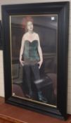 Alexandra Gardner (1945-) oil on canvas, Full length self portrait, signed, 120 x 79cm