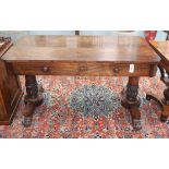 An early Victorian rosewood library table W.133cm