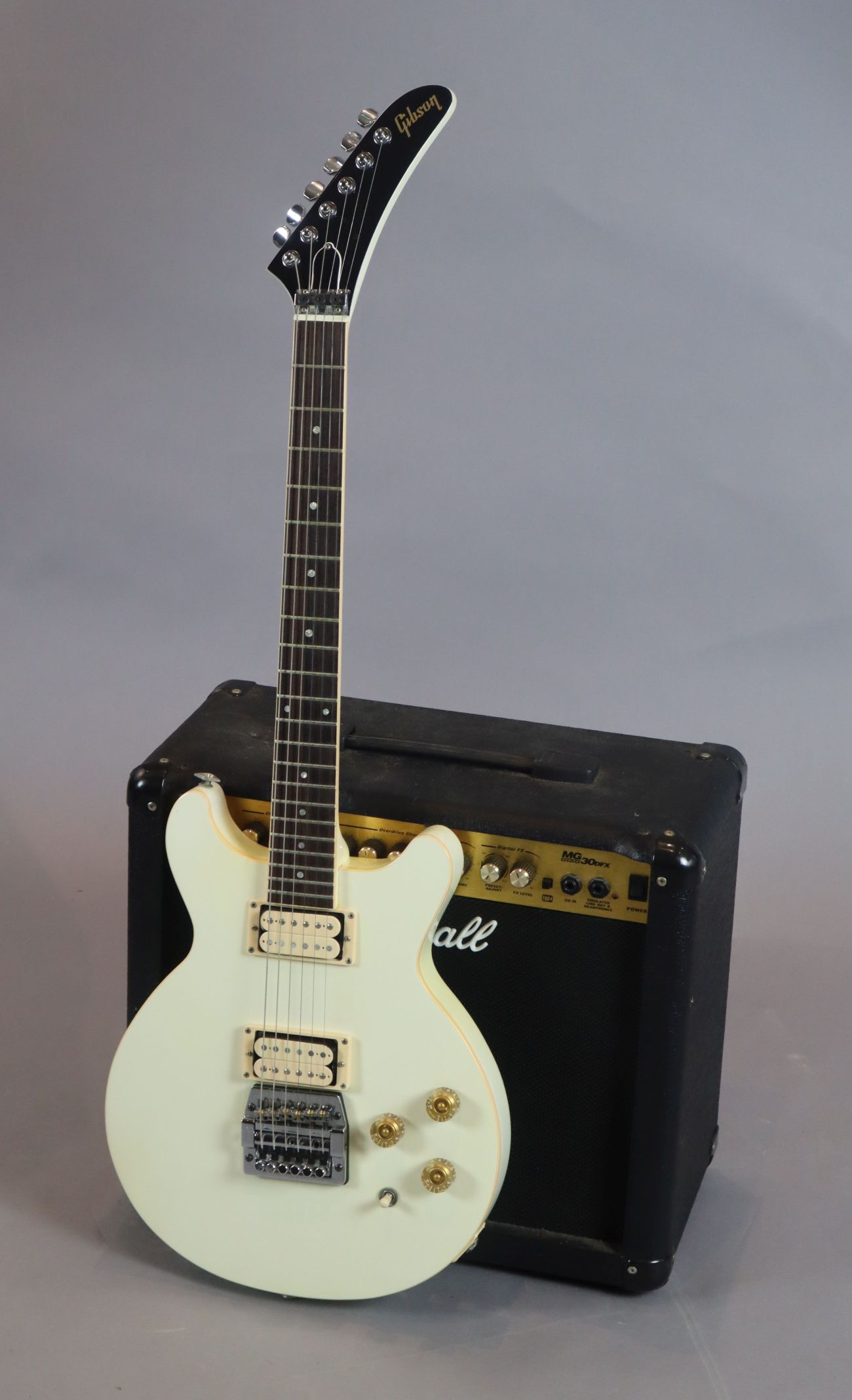 A Gibson Les Paul Custom DC XPL guitar, with tremlo arm and original hard case - Image 2 of 2