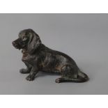 A cold plated bronze of a dachshund