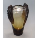 A Lalique Marrakesh glass vase height 32cm