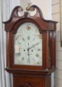 A George III mahogany longcase clock by Charles Low Arbroath H.205cm