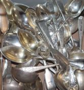 A set of six George III silver teaspoons by William Eaton, London 1813 and a group of assorted