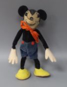 Deans Rag Book Company Ltd Mickey 'Jazzer' doll, blue shorts