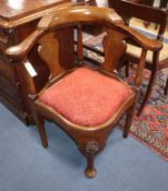 A George III corner elbow chair
