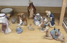 A set of Lladro nativity figures