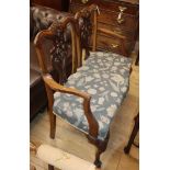 A Georgian style mahogany chair back settee