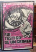 A vintage Argentinian film poster "Witness to the Crime"