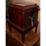 A George III style mahogany cellaret, with divided interior W.36cm