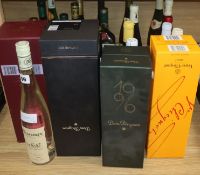 Twenty five assorted bottles of wine and spirits including Tokaji 1993 and four empty Champagne