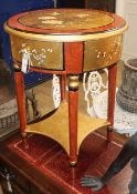 A Chinese style two-tier circular painted occasional table Diameter 54cm