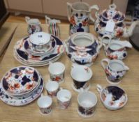 A collection of lustre teawares