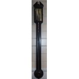 A George III mahogany stick barometer by Gatty of Glasgow H.98cm