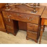 A Georgian mahogany pedestal desk W.95cm