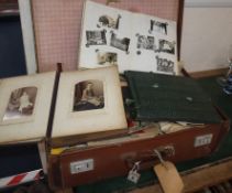 A large quantity of Victorian and later portrait photographs, marine ephemera and sundries