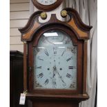 A George III oak longcase clock, Bannerman Banff H.196cm