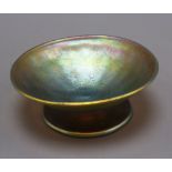 A Tiffany favrile footed dish diameter 10.5cm