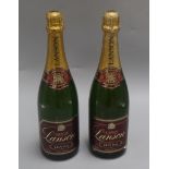 Two bottles Lanson Red Label Vintage Champagne 1981