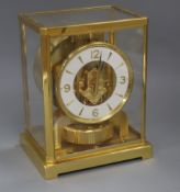 A Jaeger Le Coultre Atmos clock, no.343469 height 22cm