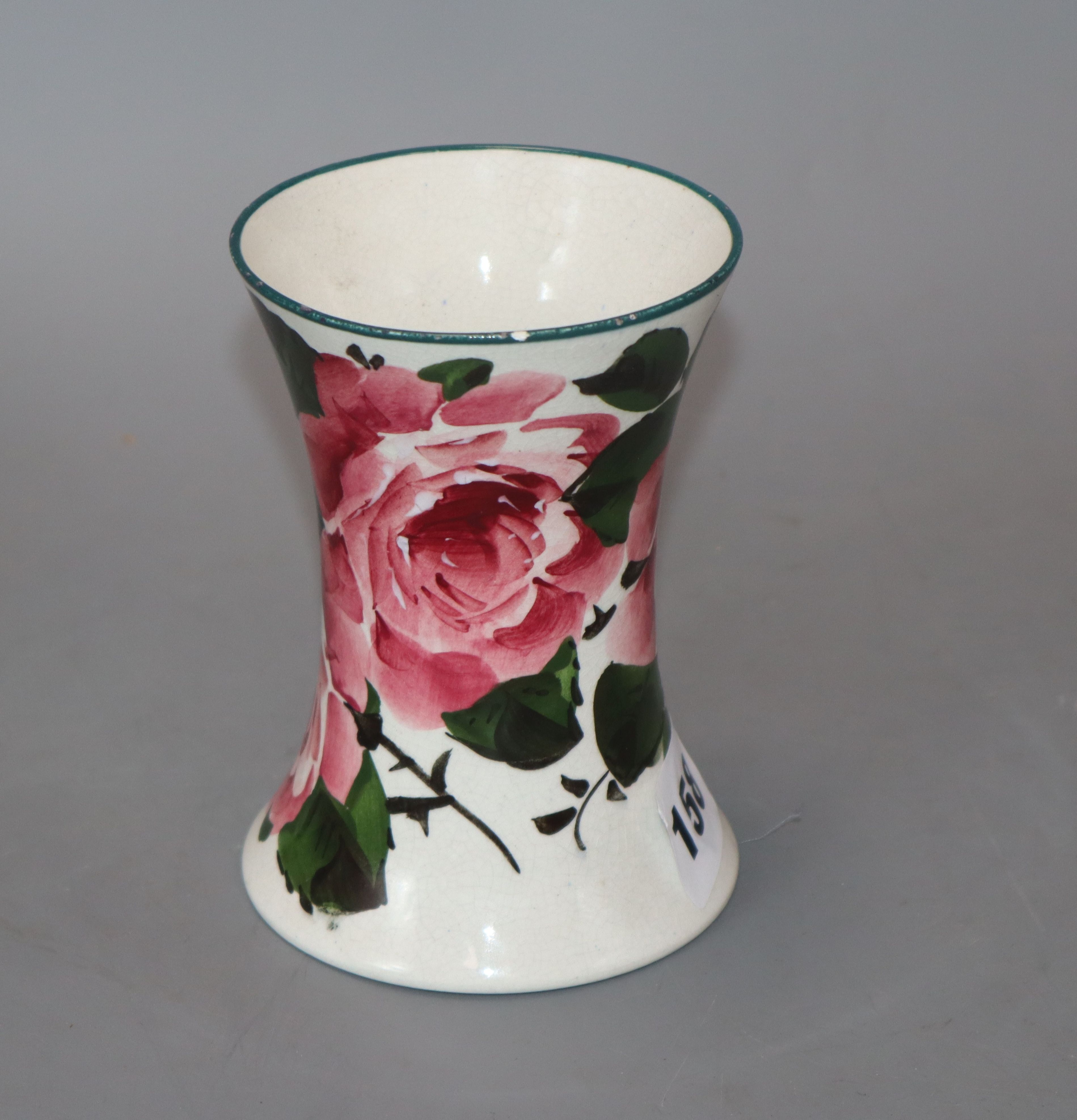 A Wemyss roses pattern vase 11.5in.