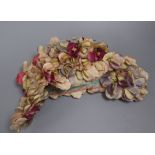 A 1920s Liberty floral ladies cloche hat, with original label