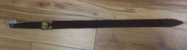 A Chinese cast iron sword length 83.5cm