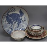 A group of Chinese and Japanese porcelain bowls and dishes