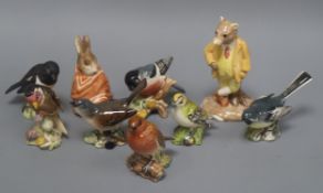 A collection of Beswick birds and animals