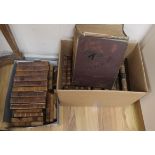 A quantity of 18th / 19th century leather bindings