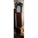 A mid-19th century mahogany longcase clock, A E Taylor, Dublin H.236cm