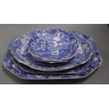 Two Copeland Spode Italian meat platters, an oval dish and two others