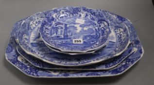 Two Copeland Spode Italian meat platters, an oval dish and two others