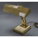 A 1960's brass desk lamp