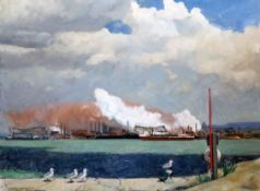 Hugh Douglas Robertson (Canadian, 1900-1996)oil on boardView of Canada Steelsigned and dated