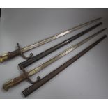 Two 19th century French bayonets