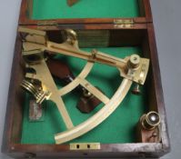 H.A. Johannesen, Grimsby. A mahogany cased octant