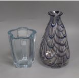 Two Art glass vases, c.1970