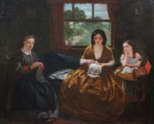 James Oliver (19th C.)oil on canvasThe Wedding Bonnetsigned and dated 187749 x 59cm