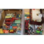 A quantity of mainly Dinky die cast vehicles and accessories