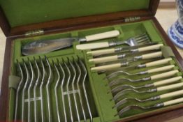 A canteen of silver plated cutlery