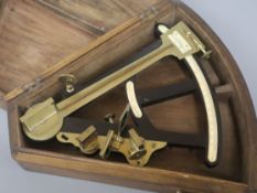 George Bradford, 99 Minories, London. A mahogany cased octant