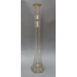 A tall parcel gilt glass vase height 60cm