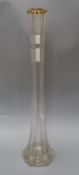 A tall parcel gilt glass vase height 60cm