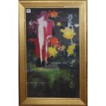 Norman Kirkham (1936-) oil on canvas, Fireworks, signed, 86 x 50cm